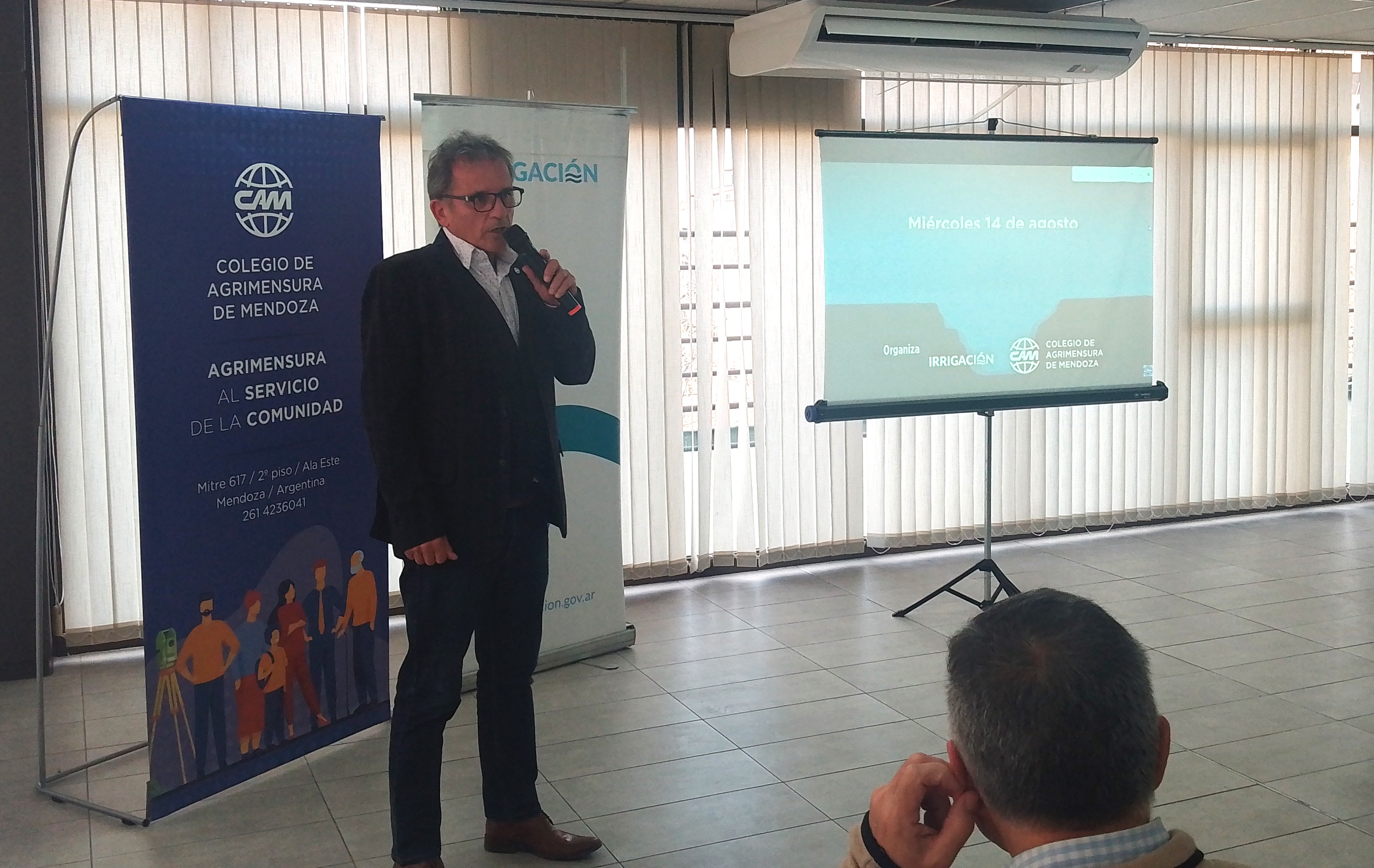 Javier Oyhenart, presidente del Colegio de Agrimensura de Mendoza