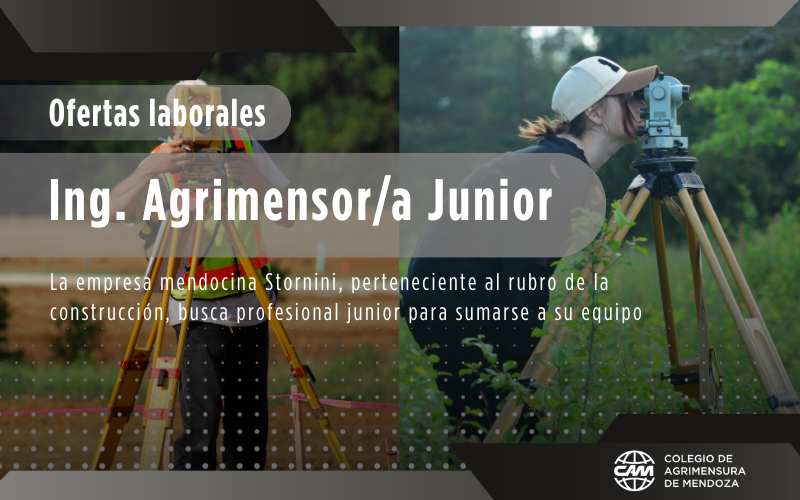 Empresa constructora busca Ing. Agrimensor/a Jr.