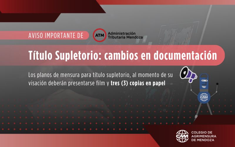 Actualización sobre presentación de planos para título supletorio