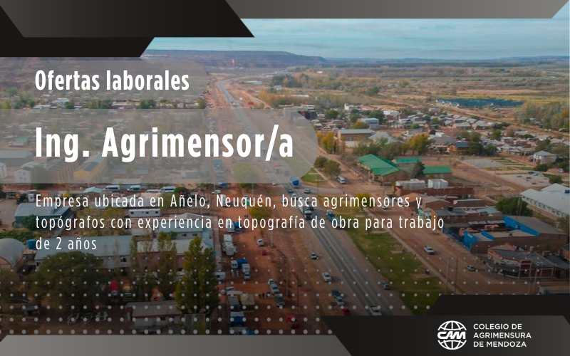 Aesa, empresa ubicada en Añelo, Neuquén, busca agrimensor/a