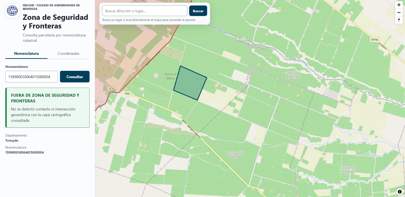 ¿Tu parcela está dentro de la Zona de Seguridad de Fronteras? Conocé el geovisor de IDECAM